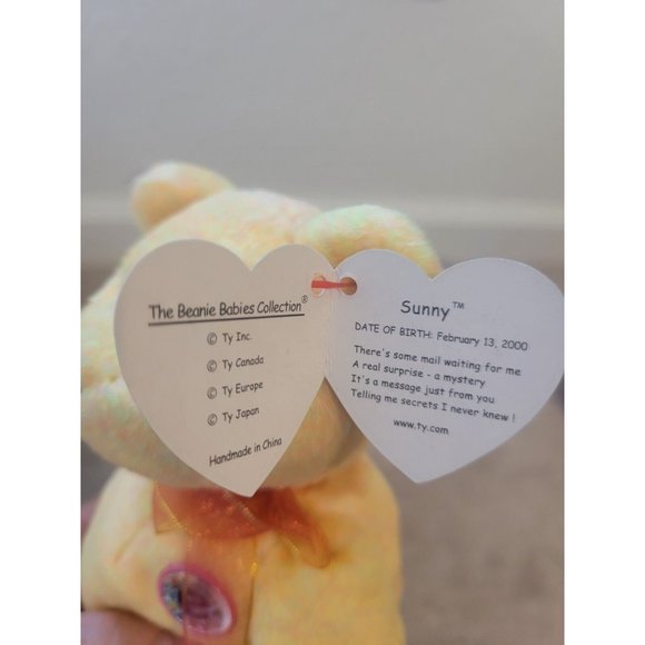 Ty Beanie Baby - SUNNY the e-Bear (8.5 Inch) MINT with MINT TAGS - Picture 4 of 4